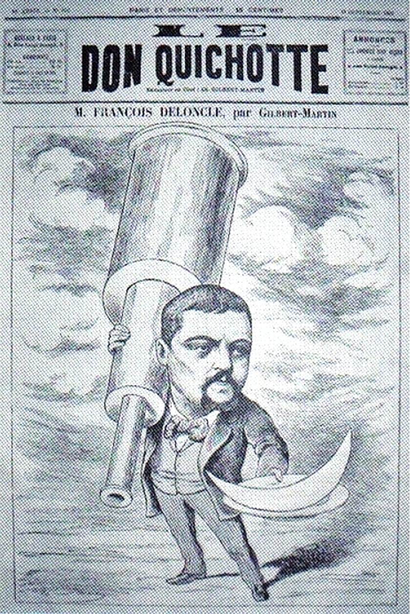An 1892 cartoon ridiculing François Deloncle and his “impossible” telescope project