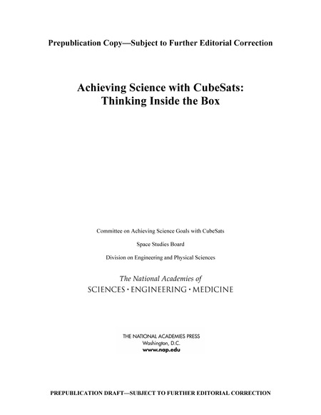 Achieving Science with CubeSats: Thinking Inside the Box