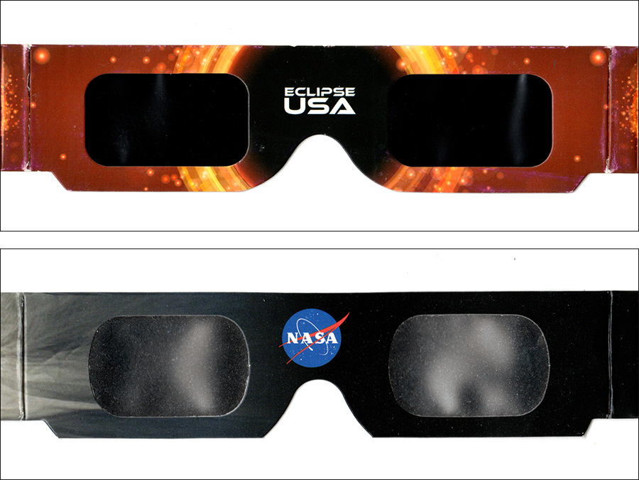 Fake and Real APO Eclipse Glasses - Front